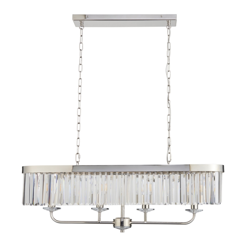 Endon 109058 - Lysekrone på kæde 4xE14/6W/230V blank krom