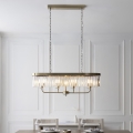 Endon 110539 - Kædeophængt lysekrone CHESTERFIELD 4xE14/6W/230V messing