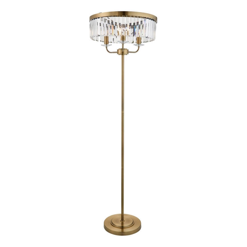 Endon 110644 - Gulvlampe CHESTERFIELD 3xE14/6W/230V messing