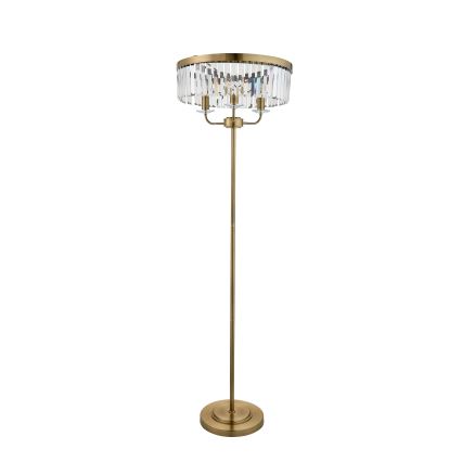 Endon 110644 - Gulvlampe CHESTERFIELD 3xE14/6W/230V messing