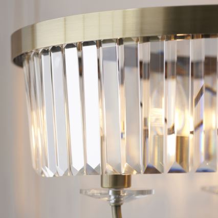 Endon 110644 - Gulvlampe CHESTERFIELD 3xE14/6W/230V messing