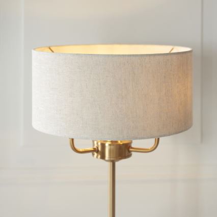 Endon 110721 - Bordlampe HIGHCLERE 3xE14/18W/230V beige/messing
