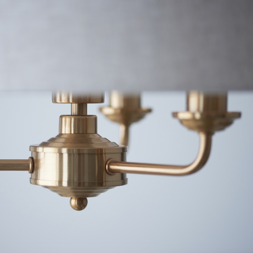 Endon 110723 - Pendel med kædeophæng HIGHCLERE 3xE14/40W/230V beige/messing