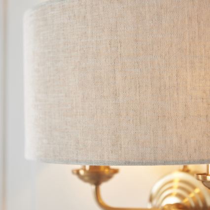 Endon 110726 - Væglampe HIGHCLERE 2xE14/40W/230V beige/messing