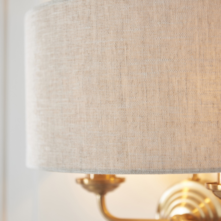 Endon 110726 - Væglampe HIGHCLERE 2xE14/40W/230V beige/messing