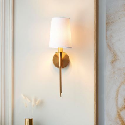 Endon 110738 - Væglampe 1xE14/6W/230V hvid/guld