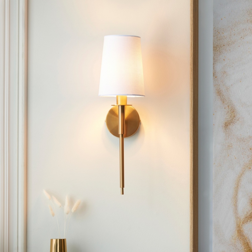 Endon 110738 - Væglampe 1xE14/6W/230V hvid/guld