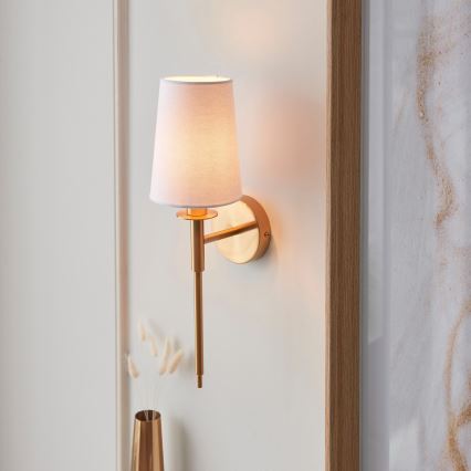 Endon 110738 - Væglampe 1xE14/6W/230V hvid/guld