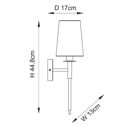 Endon 110738 - Væglampe 1xE14/6W/230V hvid/guld