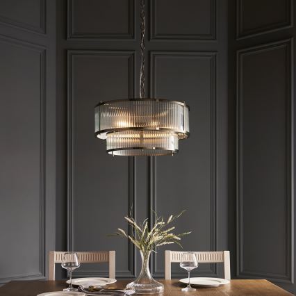 Endon 110944 - Kædeophængt lysekrone RIDGETON 5xE14/6W/230V messing