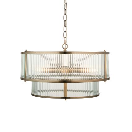 Endon 110944 - Kædeophængt lysekrone RIDGETON 5xE14/6W/230V messing