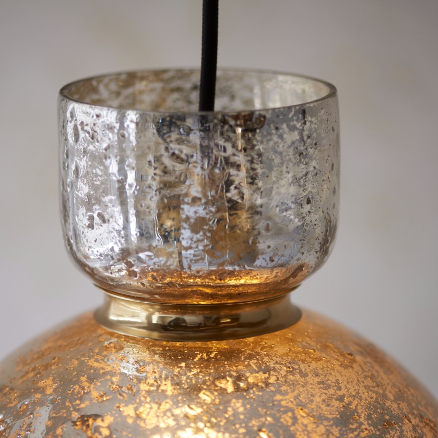 Endon 111336 - Pendel med kabel 1xE27/10W/230V guld/røget sort