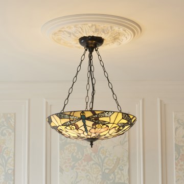 Endon 111869 - Lysekrone på kæde Tiffany ASHTON 3xE27/10W/230V Ø 45 cm