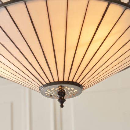 Endon 111870 - Kædeophængt Tiffany-lysekrone FARGO 3xE27/10W/230V Ø 41,5 cm