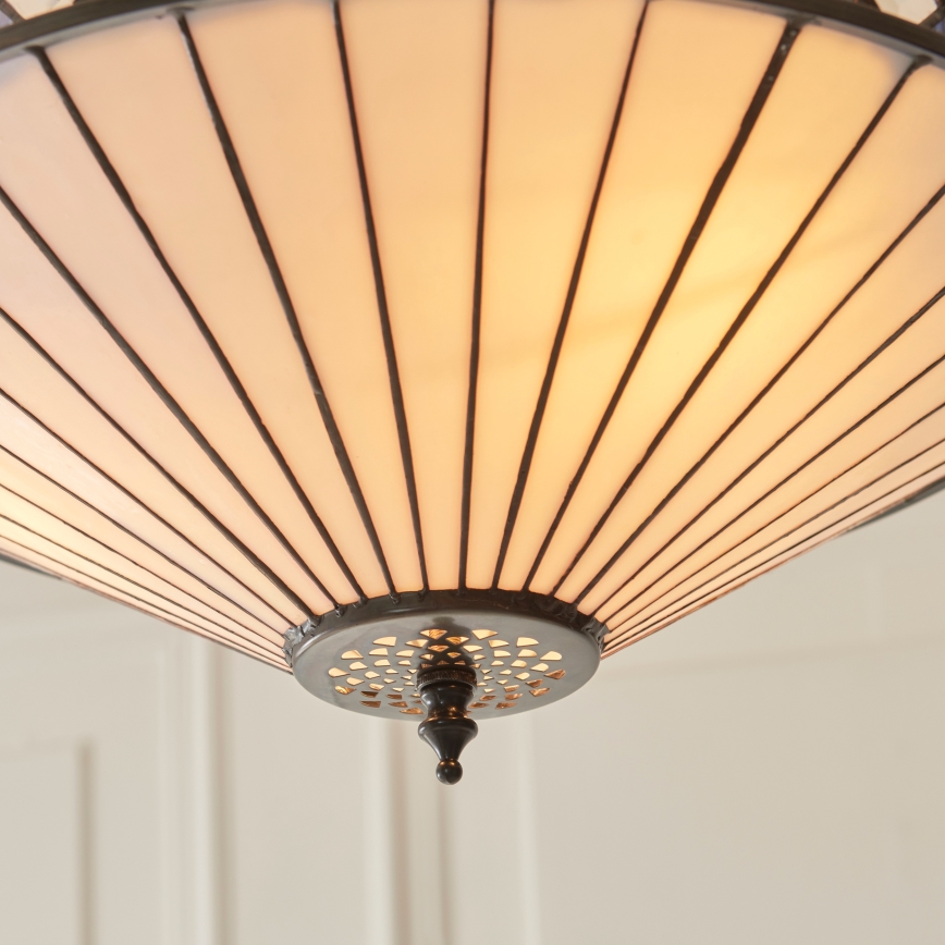 Endon 111870 - Kædeophængt Tiffany-lysekrone FARGO 3xE27/10W/230V Ø 41,5 cm