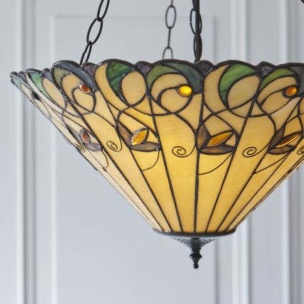 Endon 111881 - Lysekrone med kæde Tiffany JAMELIA 3xE27/10W/230V Ø 50 cm