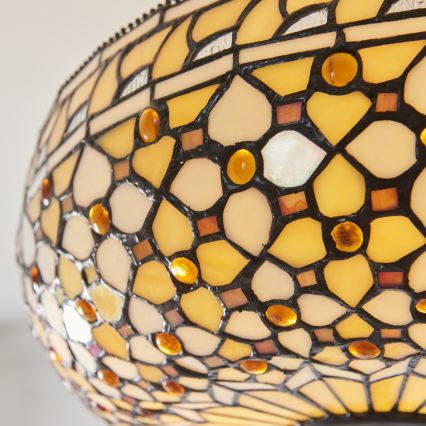 Endon 111882 - Kædeophængt Tiffany-lysekrone MILLE FEUX 3xE27/10W/230V Ø 45 cm