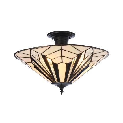 Endon 111895 - Overflademonteret Tiffany-lysekrone ASTORIA 3xE27/10W/230V Ø 48 cm