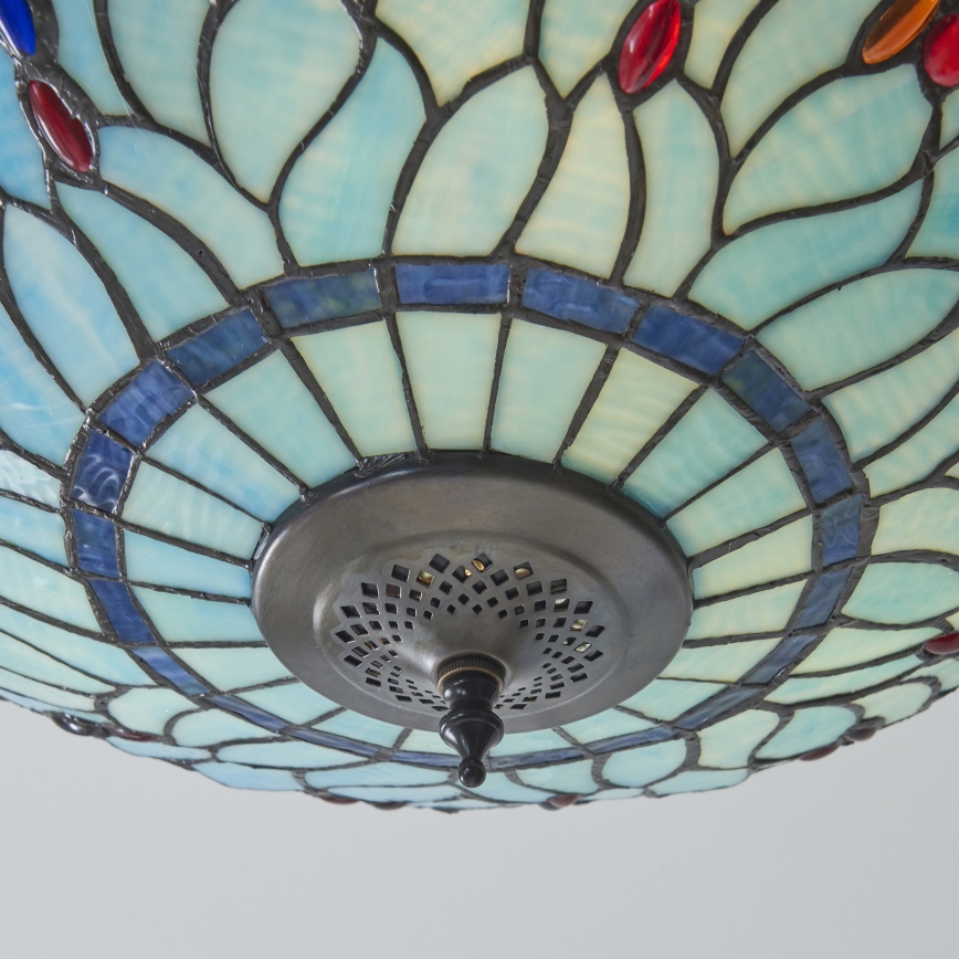 Endon 111899 - Tiffany DRAGONFLY loftlampe 3xE27/10W/230V Ø 50 cm