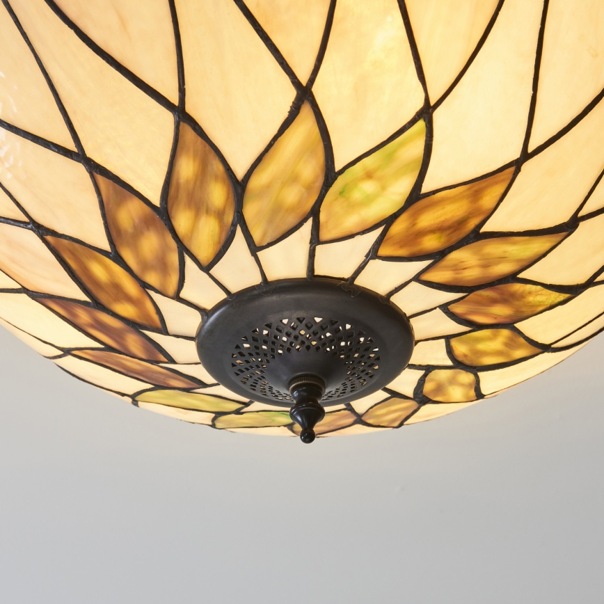 Endon 111906 - Overflademonteret Tiffany-loftlampe HUTCHINSON 3xE27/10W/230V Ø 50 cm