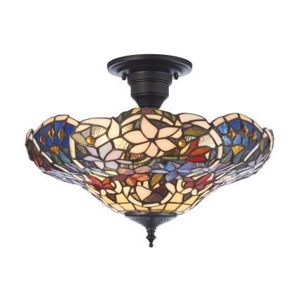 Endon 111915 - Påbygget Tiffany-loftlampe SULLIVAN 3xE27/10W/230V Ø 40 cm