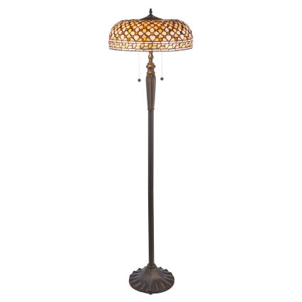 Endon 111921 - Gulvlampe Tiffany MILLE FEUX 2 x E27 / 10 W / 230 V Ø 45 cm