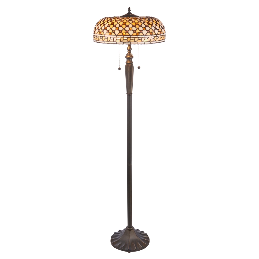 Endon 111921 - Gulvlampe Tiffany MILLE FEUX 2 x E27 / 10 W / 230 V Ø 45 cm