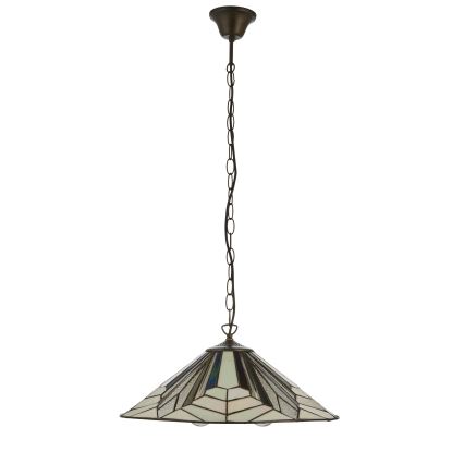 Endon 111922 - Kædeophængt lysekrone Tiffany ASTORIA 3xE27/10W/230V Ø 48 cm