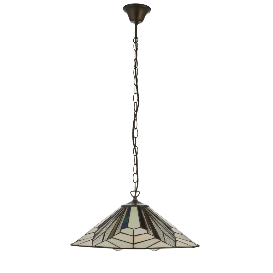 Endon 111922 - Kædeophængt lysekrone Tiffany ASTORIA 3xE27/10W/230V Ø 48 cm