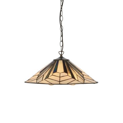 Endon 111922 - Kædeophængt lysekrone Tiffany ASTORIA 3xE27/10W/230V Ø 48 cm