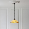 Endon 111989 - Lysekrone med kæde Tiffany NEVADA 3xE27/10W/230V, Ø 40 cm