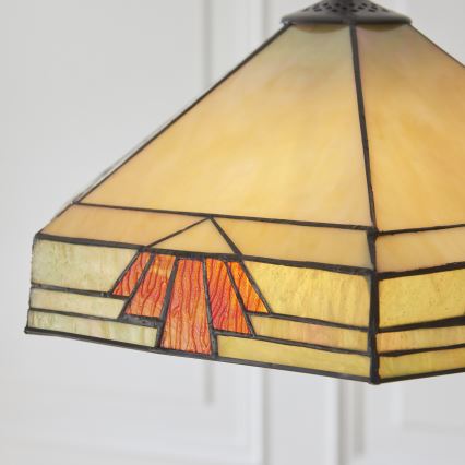 Endon 111989 - Lysekrone med kæde Tiffany NEVADA 3xE27/10W/230V, Ø 40 cm
