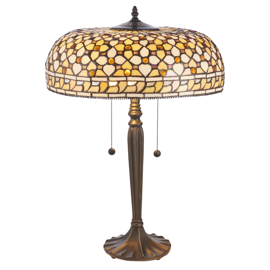 Endon 112178 - Bordlampe Tiffany MILLE FEUX 2xE14/40W/230V Ø 45 cm