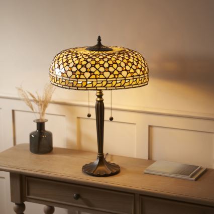 Endon 112178 - Bordlampe Tiffany MILLE FEUX 2xE14/40W/230V Ø 45 cm