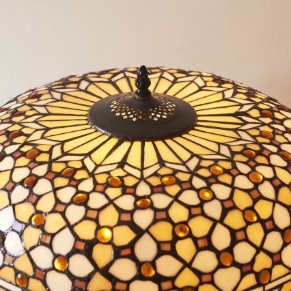 Endon 112178 - Bordlampe Tiffany MILLE FEUX 2xE14/40W/230V Ø 45 cm