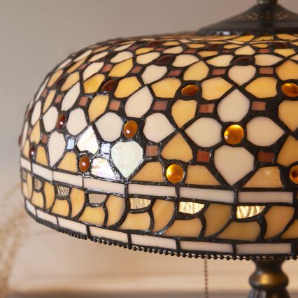 Endon 112178 - Bordlampe Tiffany MILLE FEUX 2xE14/40W/230V Ø 45 cm