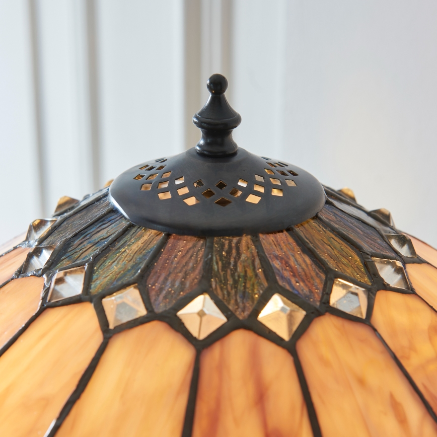Endon 112183 - Bordlampe Tiffany BROOKLYN 2xE14/10W/230V Ø 40 cm