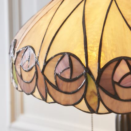 Endon 112184 - Bordlampe Tiffany HUTCHINSON 2xE27/10W/230V Ø 40 cm