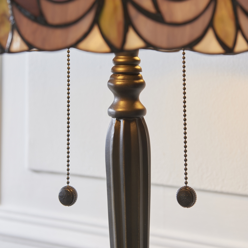 Endon 112184 - Bordlampe Tiffany HUTCHINSON 2xE27/10W/230V Ø 40 cm