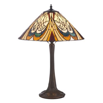 Endon 112185 - Bordlampe Tiffany HECTOR 1xE27/10W/230V Ø 40 cm