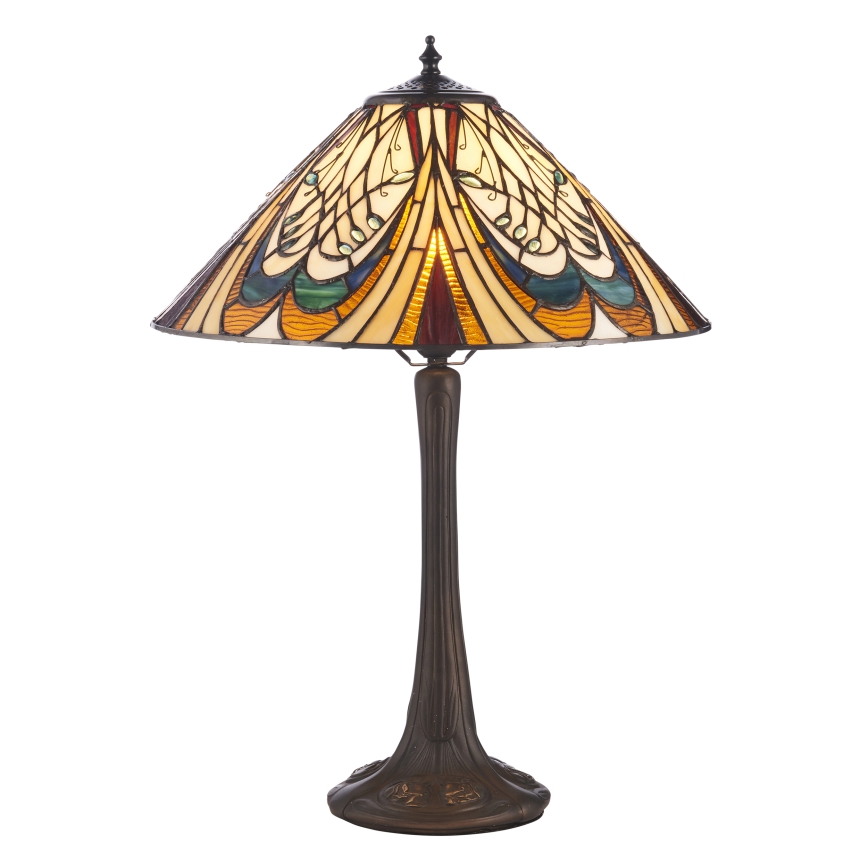 Endon 112185 - Bordlampe Tiffany HECTOR 1xE27/10W/230V Ø 40 cm