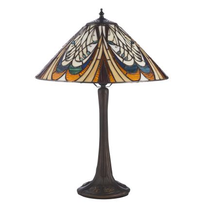 Endon 112185 - Bordlampe Tiffany HECTOR 1xE27/10W/230V Ø 40 cm