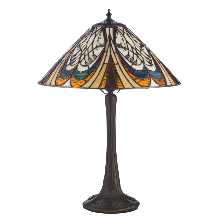 Endon 112185 - Bordlampe Tiffany HECTOR 1xE27/10W/230V Ø 40 cm