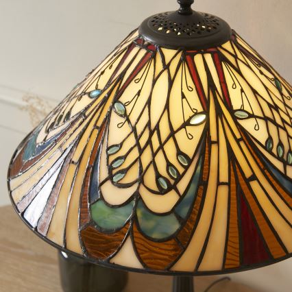Endon 112185 - Bordlampe Tiffany HECTOR 1xE27/10W/230V Ø 40 cm