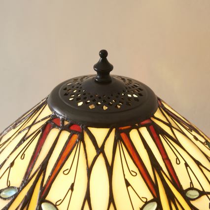 Endon 112185 - Bordlampe Tiffany HECTOR 1xE27/10W/230V Ø 40 cm