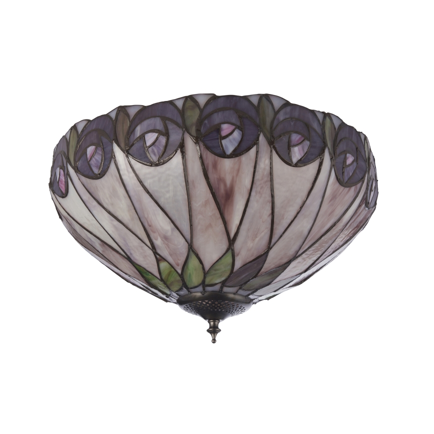 Endon 112188 - Tiffany loftlampe HUTCHINSON 2xE27/60W/230V Ø 40 cm