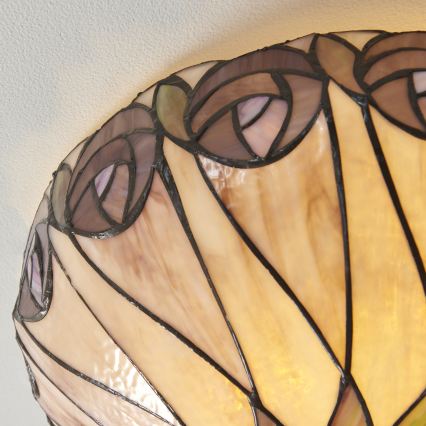 Endon 112188 - Tiffany loftlampe HUTCHINSON 2xE27/60W/230V Ø 40 cm