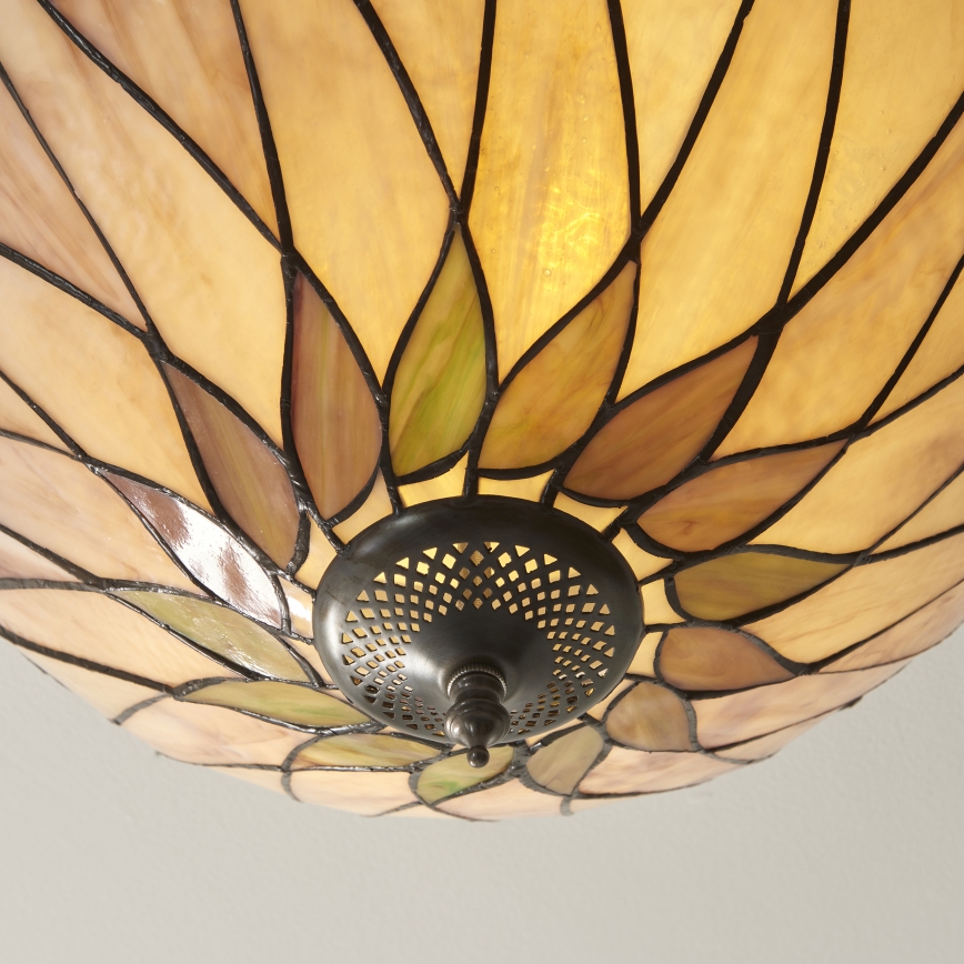 Endon 112188 - Tiffany loftlampe HUTCHINSON 2xE27/60W/230V Ø 40 cm