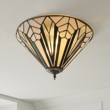 Endon 112191 - Loftlampe Tiffany ASTORIA 2xE27/60W/230V Ø 40 cm