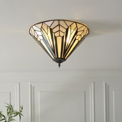 Endon 112191 - Loftlampe Tiffany ASTORIA 2xE27/60W/230V Ø 40 cm